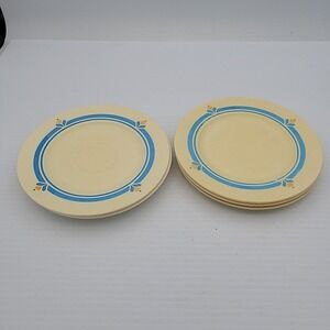 Fisher Price #2107 Family Dinnerware Vintage 1987 6 Floral Dinner Plates 5-3/8"